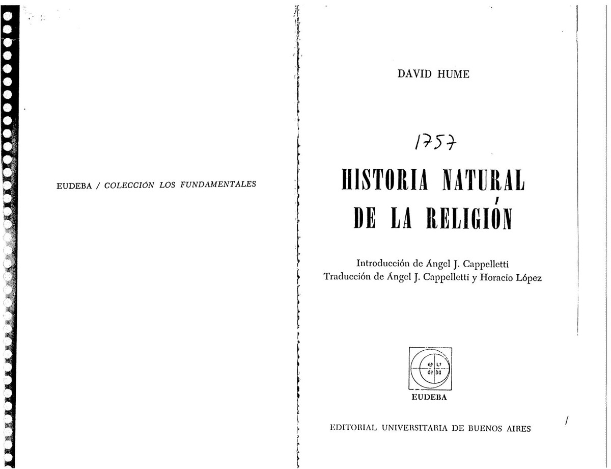 Historia Natural de la Religión